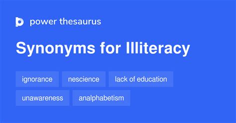 synonyms of illiteracy